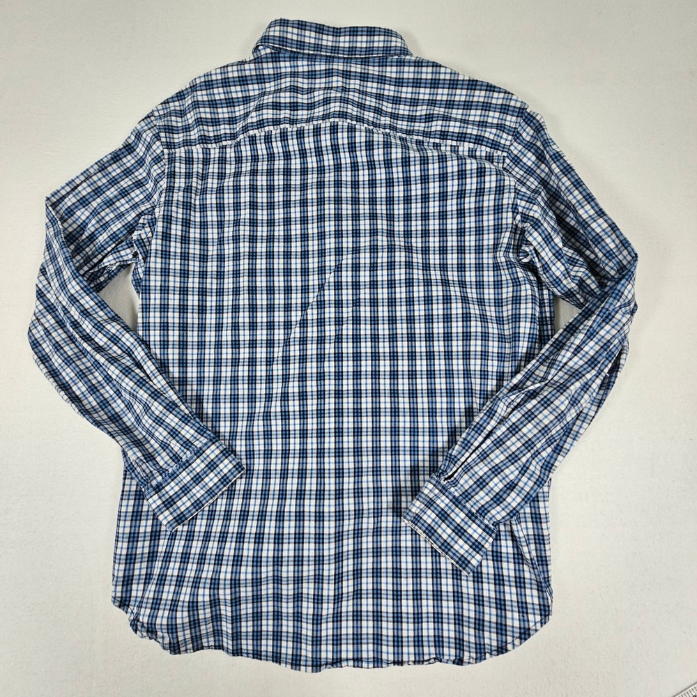 Columbia Mens Blue White Plaid Long Sleeve Button Down Shirt Large AM7968 - Picture 10 of 12
